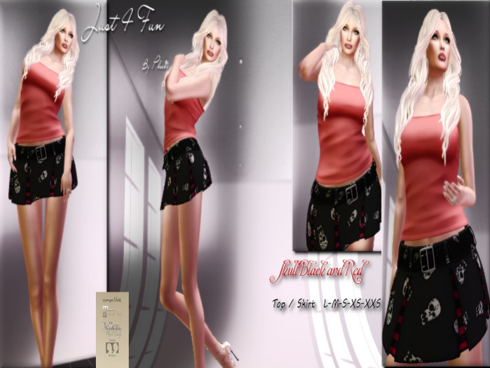 J4F Skull Red & Black