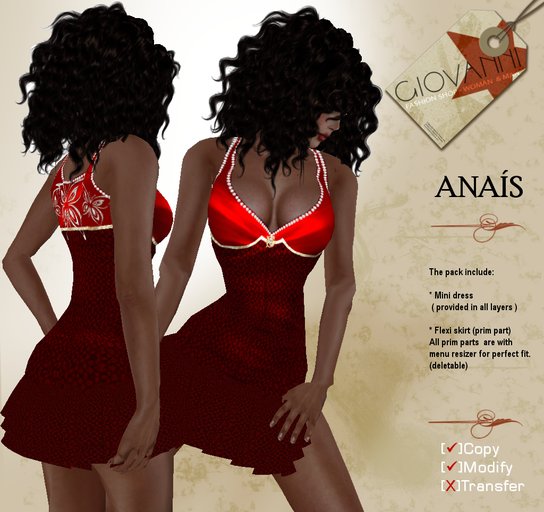 ***GIOVANNI*** ANAIS MINIDRESS RED