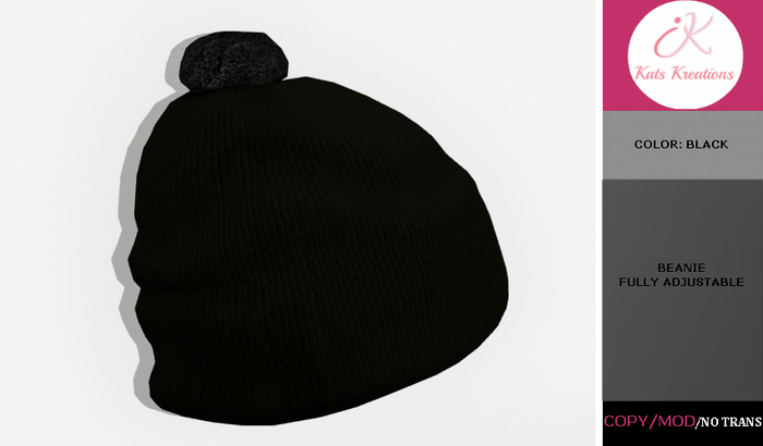 ~KK~ Wool Beanie {Black} [BOXED]