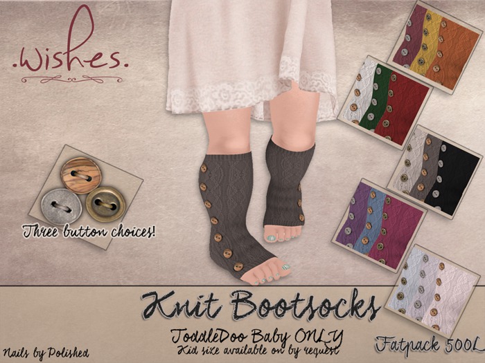 .Wishes. ~ Knit Bootsocks ~ Fatpack {add me}