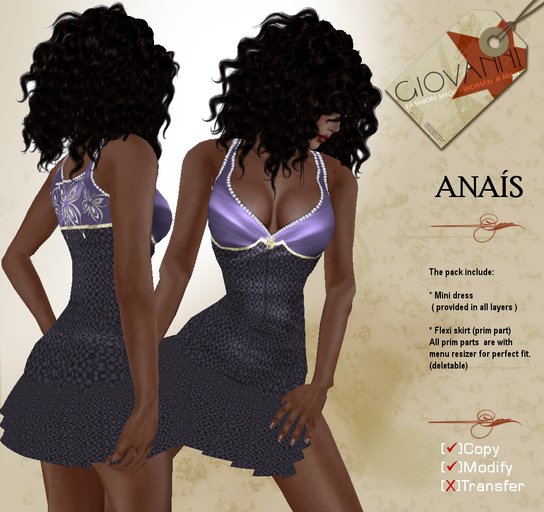 ***GIOVANNI***  ANAIS MINIDRESS PURPLE