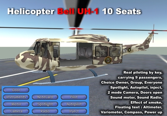 Helicopter Bell UH-1 Armed2