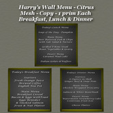 Harry's Wall Menus Citrus