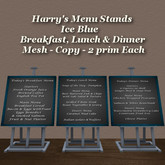 Harry's Menu Stands Ice Blue