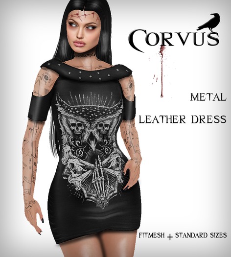 Corvus : Metal Leather Dress