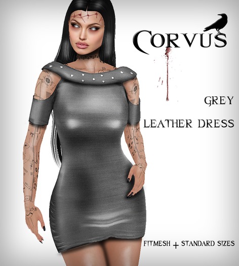 Corvus : Grey Leather Dress