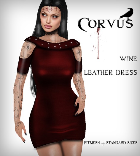 Corvus : Wine Leather Dress