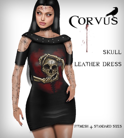 Corvus : Skull Leather Dress