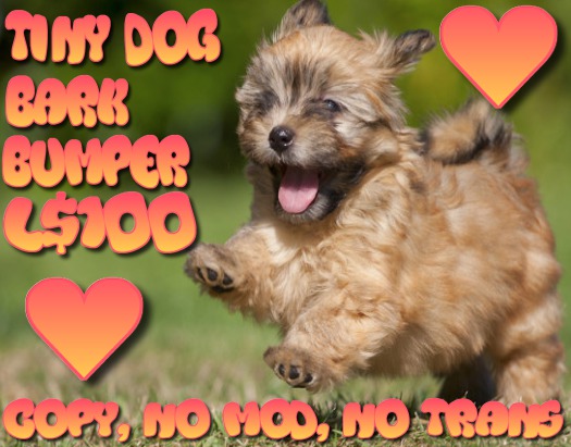 {P❀C} Tiny Dog Bark Bumper