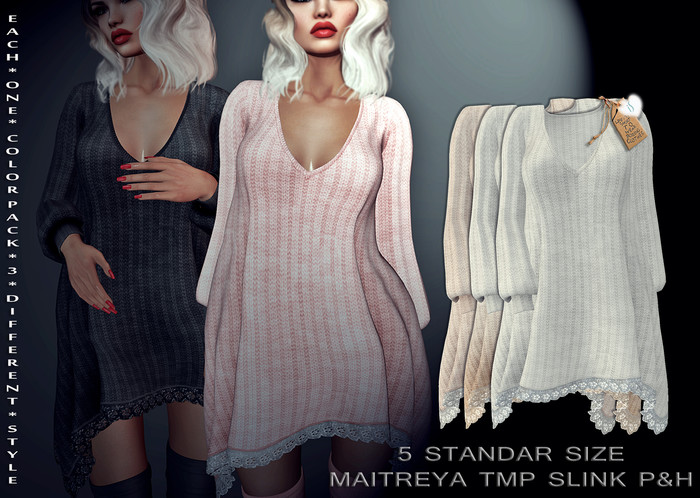 *IS* Autumn Fall Sweater Dress Nude Pack