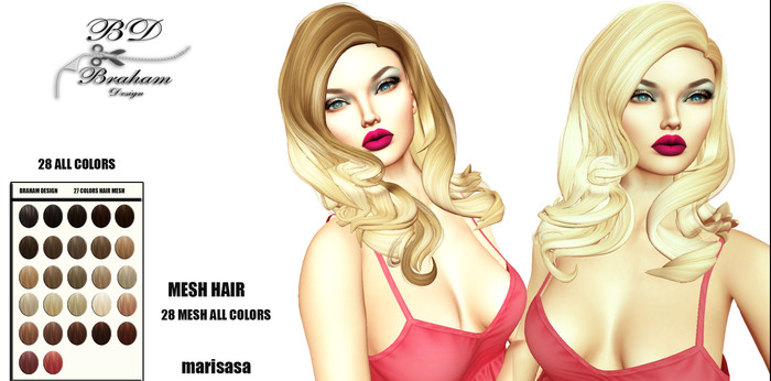 Braham Design marisasa 28 Color Mesh Hair