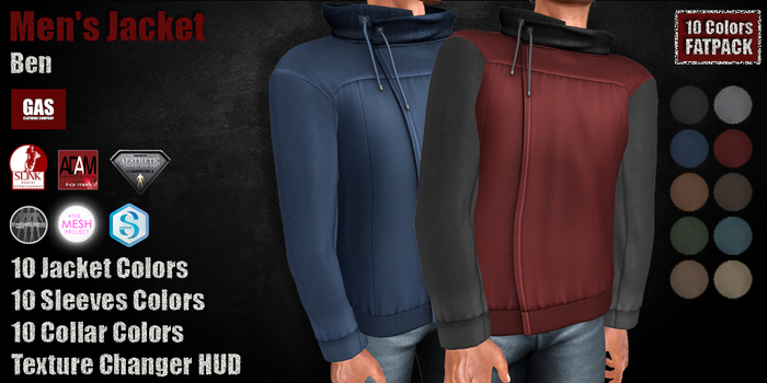 GAS [Men's Jacket Ben - 10x10x10 Colors w/HUD FATPACK]