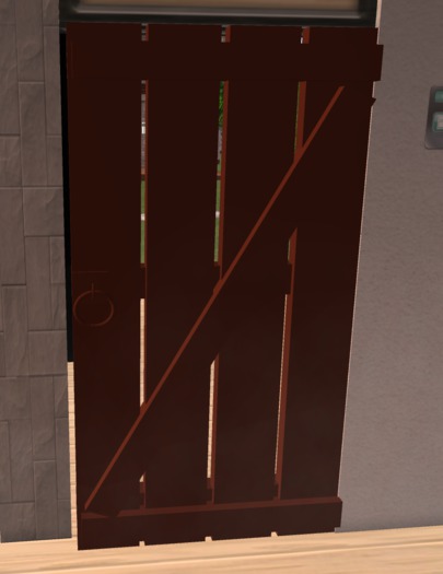 Mesh Wood Door