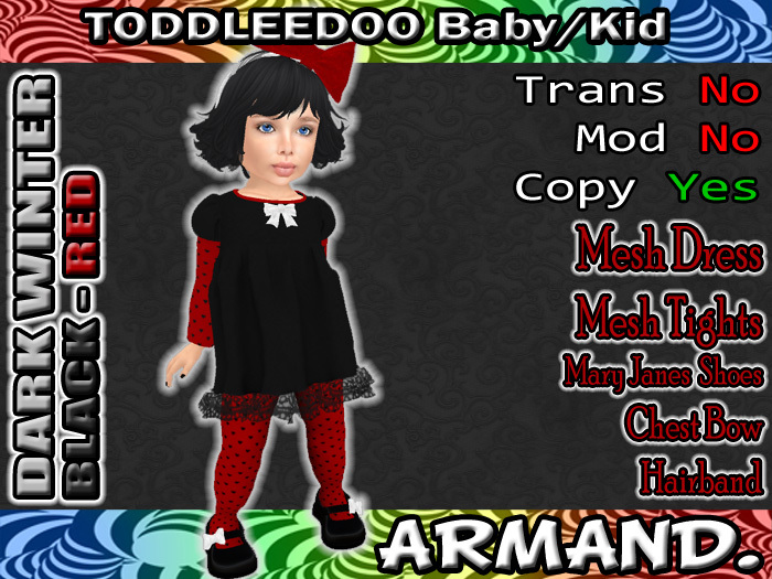 --ARMAND-- DARK WINTER - BLACK-RED