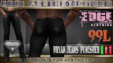 [ECC] AESTHETIC BRYAN JEANS-PUNISHER - BLACK