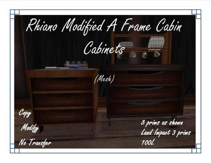 Rhiano A Frame cabinets
