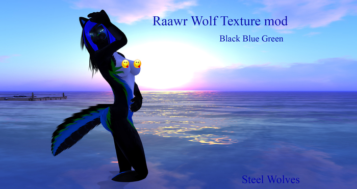 Raawr wolf Texture mod Black Blue Green