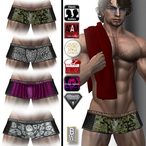 4 shorts (under) with prints  Ronny