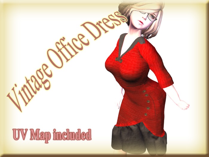 +Nelaware+ Vintage Office Dress (red)