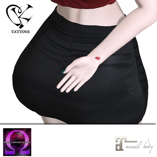 K-Tattoo - Sexy Red Heart Wrist