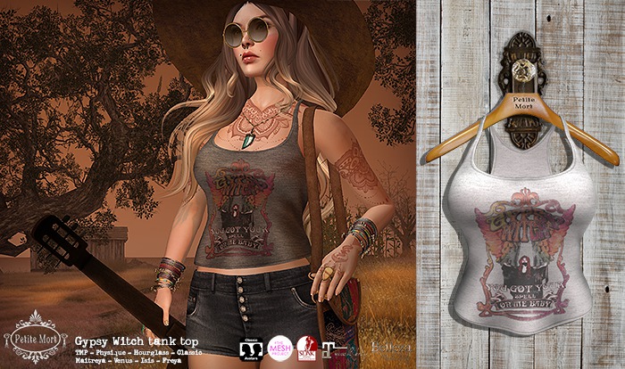 Petite Mort- Gypsy Witch Tank WHITE