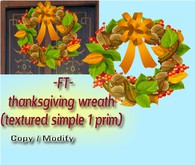 ~FT~ thanksgiving wreath (wear to unpack)