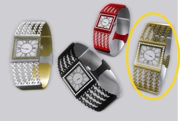 Women Watch Real Time Mesh Gold/Silver