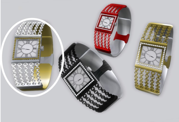 Women Watch Real Time Mesh Silver/Gold