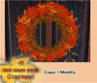 ~FT~mesh autumn wreath_2Li (wear to unpack)