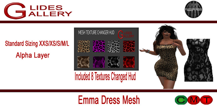 Emma Dress Mesh w/Texture Change Hud