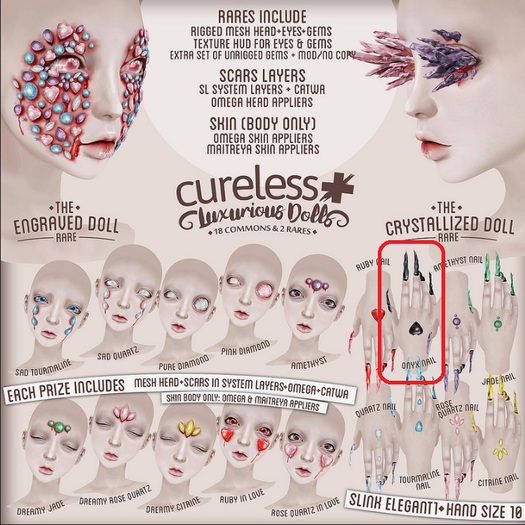 CURELESS[+] Luxurious Dolls / Onyx Nails