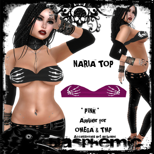 BLASPHEMIC - NARIA TOP - PINK (boxed)
