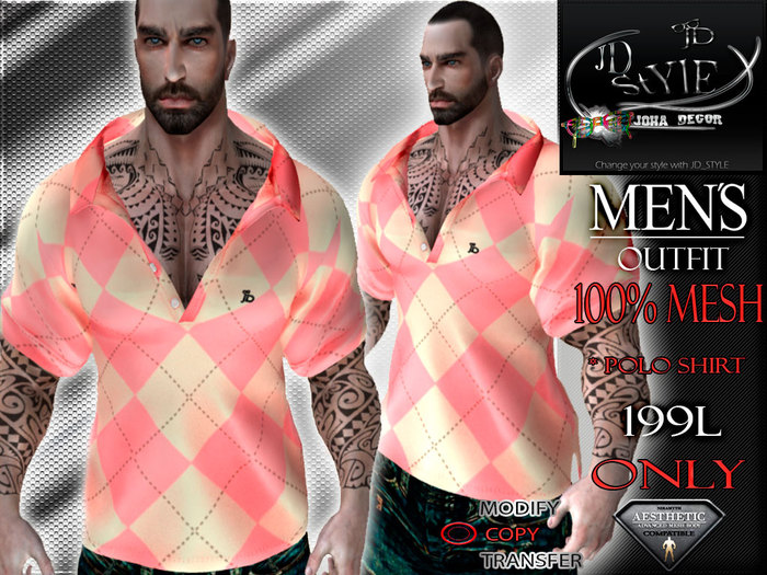 JD STYLE ** POLO SHIRT ONLY AESTHETIC ** BOX 020