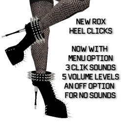 (BL) New Rox Heel Click Black Spike Stilettos