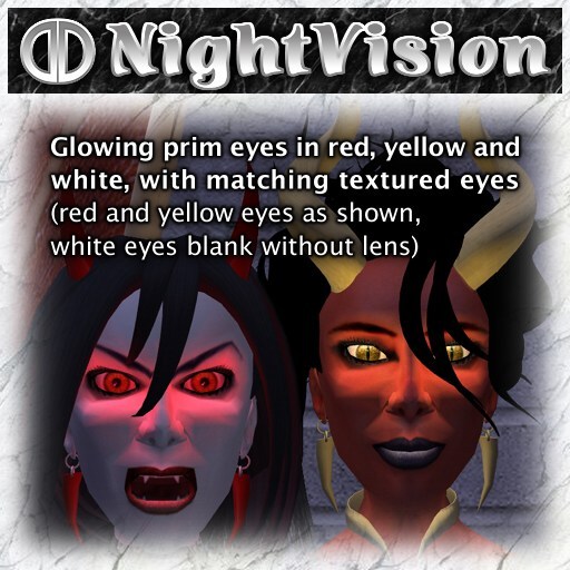 (|) NightVision - Eyes with glowing prim attachments