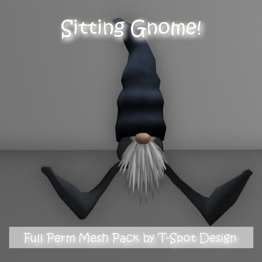 T-Spot Mesh - Sitting Gnome - 3 Colors - LI = 1 - Full Perm