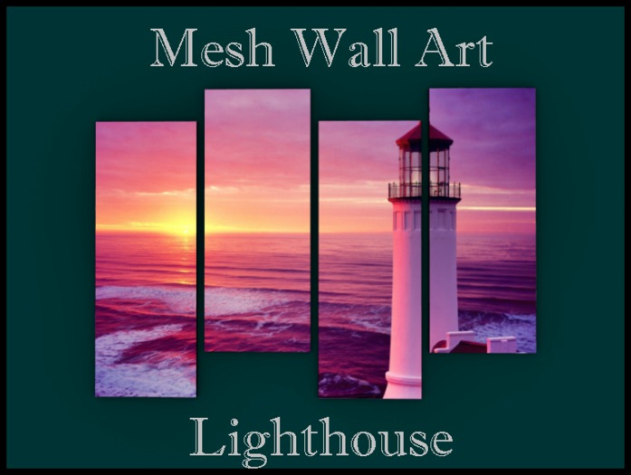 Mesh Lighthouse Framed Art