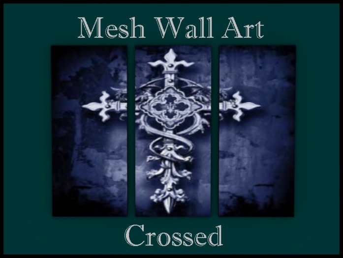 Mesh Crossed Framed Art