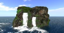 Free Gift Freebie Realistic Waterfall copy/mody 12 prim ( for Cave Waterfall Grotto Landscaping )