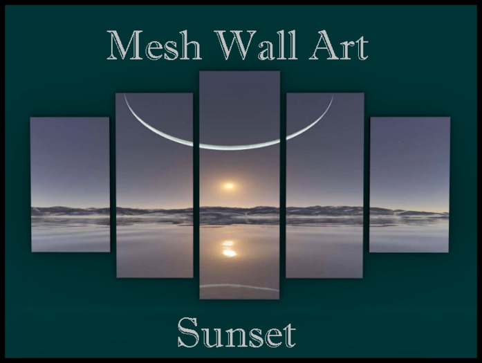 Mesh Sunset Framed Art