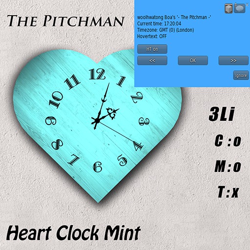 - The Pitchman - Heart Clock Mint