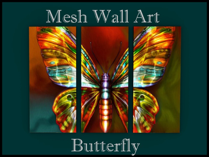 Mesh Butterfly Framed Art
