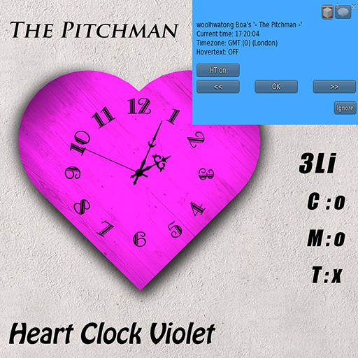 The Pitchman - Heart Clock Violet