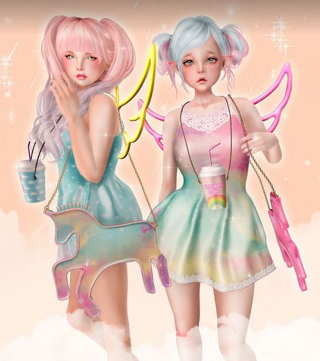 Luas Unicorn Fitmesh Dress RARE