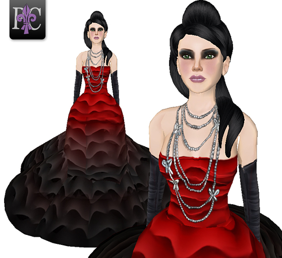p.c.; Falsetta Layered Gown