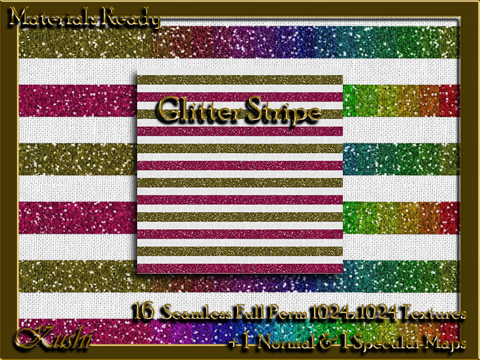 Glitter Stripe Seamless Textures