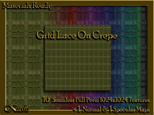Grid Lace On Crepe Fabric Seamless Textures 