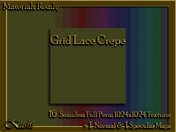 !Kushi! GridLaceCREPE Textures -WEAR TO UNPACK