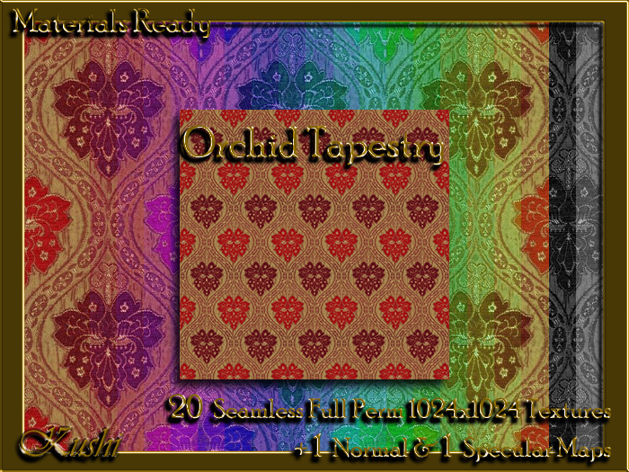 !Kushi! OrchidTapestry Textures -WEAR TO UNPACK
