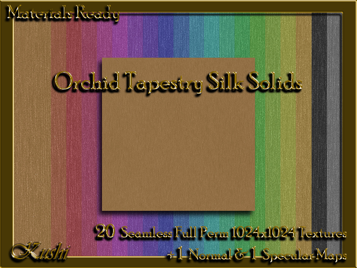!Kushi! OrchidTapestrySILK Textures -WEAR TO UNPACK